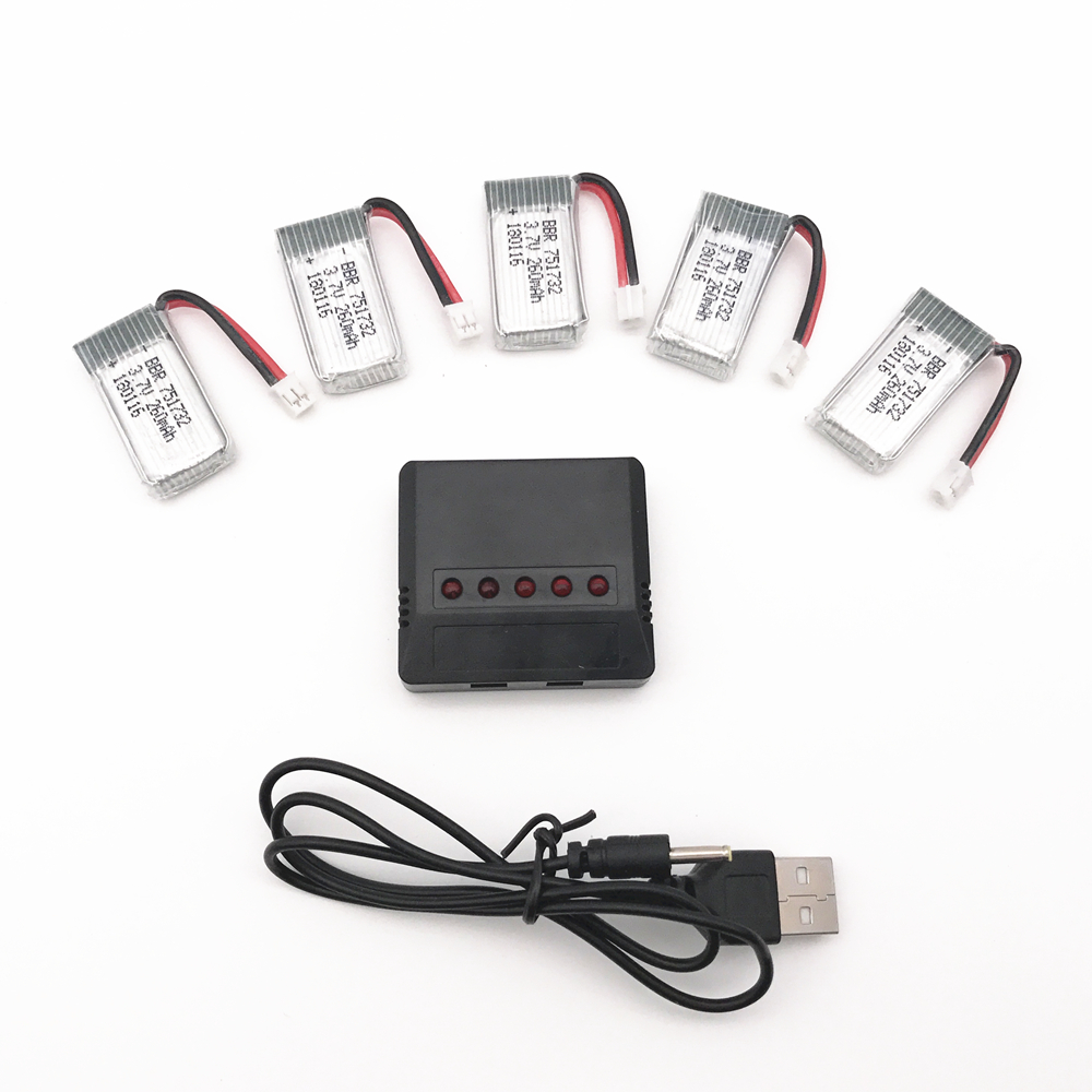 Rc Hobby Wholesale - 5pcs/10 PCS 3.7V 260mAh 30C Lipo