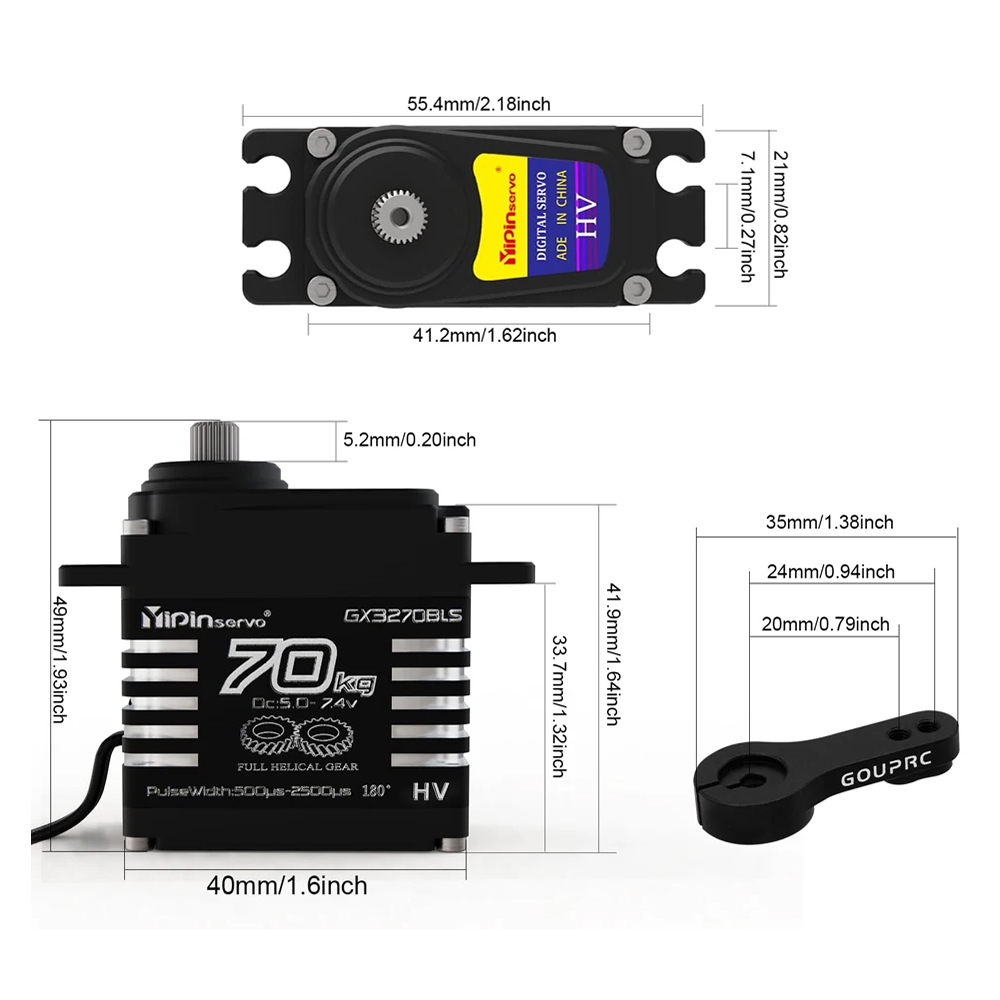 1/2PCS 70KG Large Torque Brush - Rc Hobby Tools 评论和价格