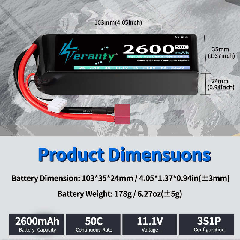 TERANTY 3S 2200/2400/2600mAh L - Rc Hobby Truck 评论和价格