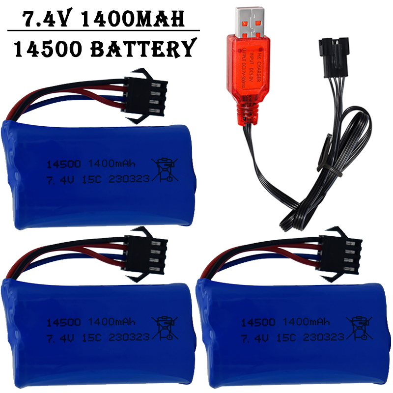 7.4V 1400mAh 14500 Lithium-Ion - Rc Hobby Truck 评论和价格