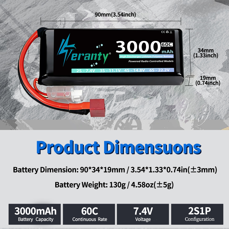 TERANTY 2S 3000mAh Lipo Batter - Rc Hobby Truck 评论和价格