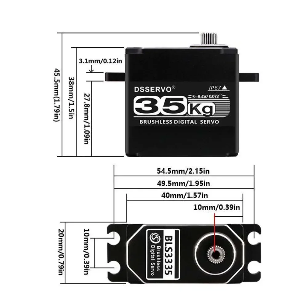 35KG BLS3335 Digital Servo Mot - Rc Hobby Tools 评论和价格