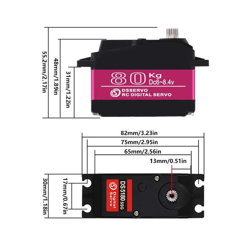 Dsservo Waterproof DS5180 80KG - Rc Hobby Products 评论和价格